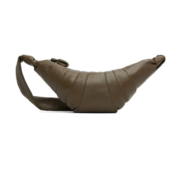 Lemaire Handbags - Lemaire Small Brown Leather Croissant Bag